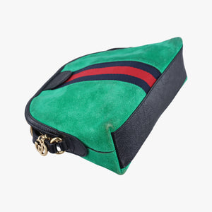 Ophidia Green×Red×black suede G023571545