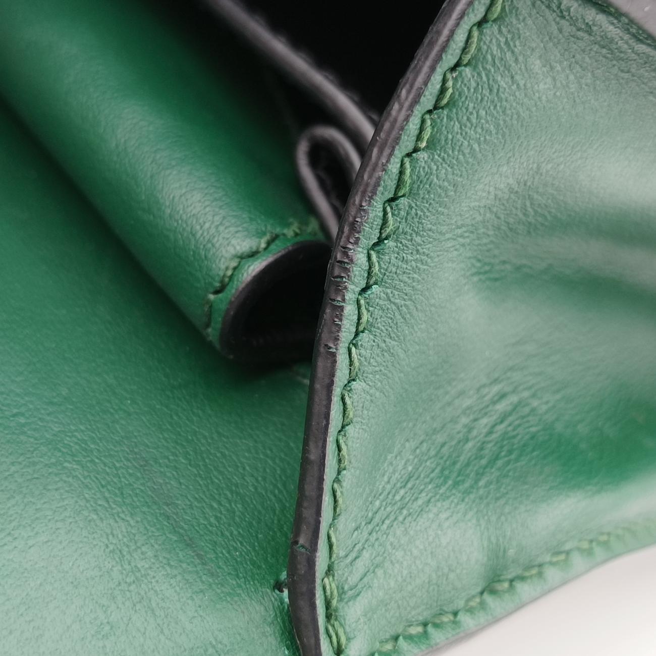 Cahier Green×Black Leather 25
