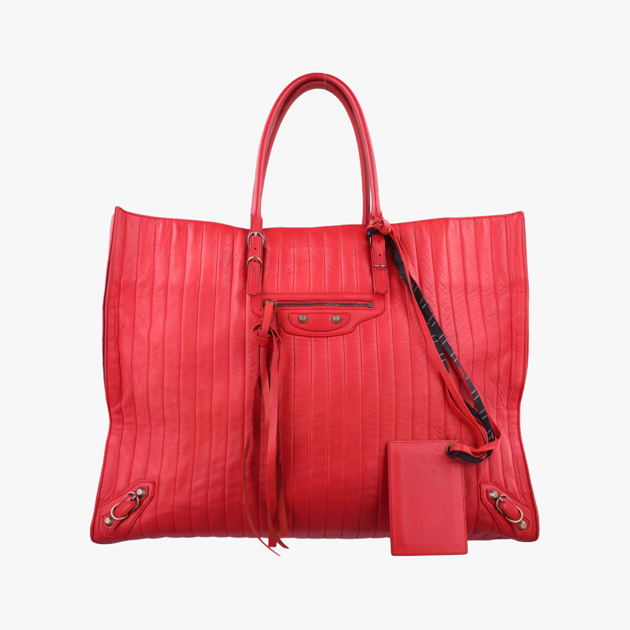 Quilted Papier A4 Tote Red Leather 236701.6502 515859
