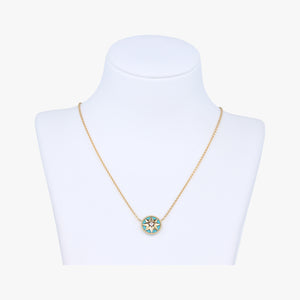 Rose des Vents medallion  Golden×green AU750 150755