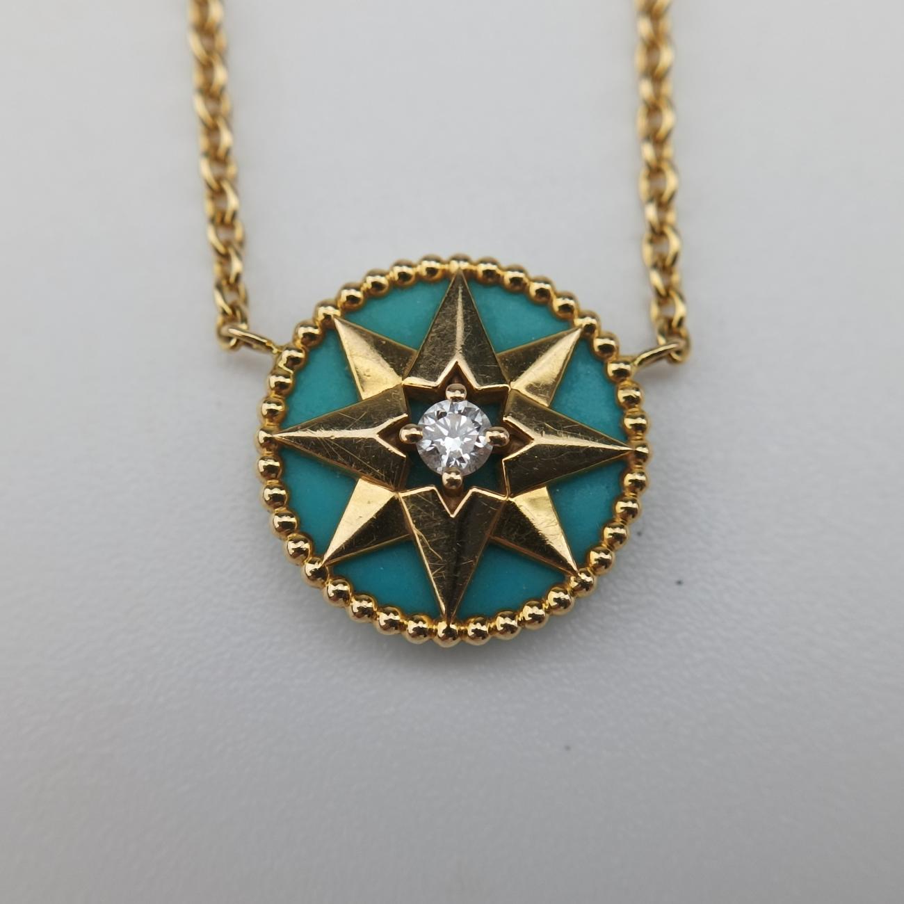 Rose des Vents medallion  Golden×green AU750 150755