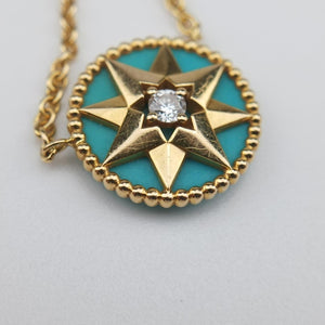 Rose des Vents medallion  Golden×green AU750 150755