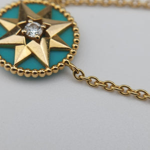 Rose des Vents medallion  Golden×green AU750 150755