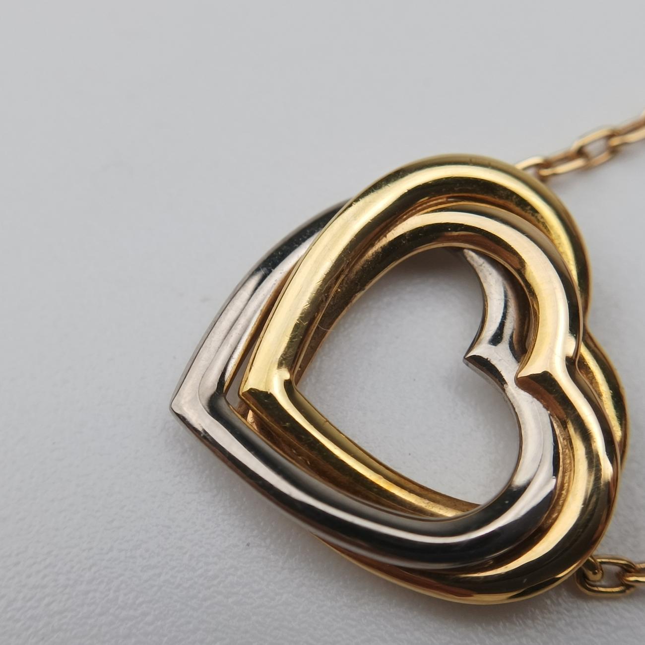 Trinity Heart Gold x White Gold x Rose Gold AU750 VC3586
