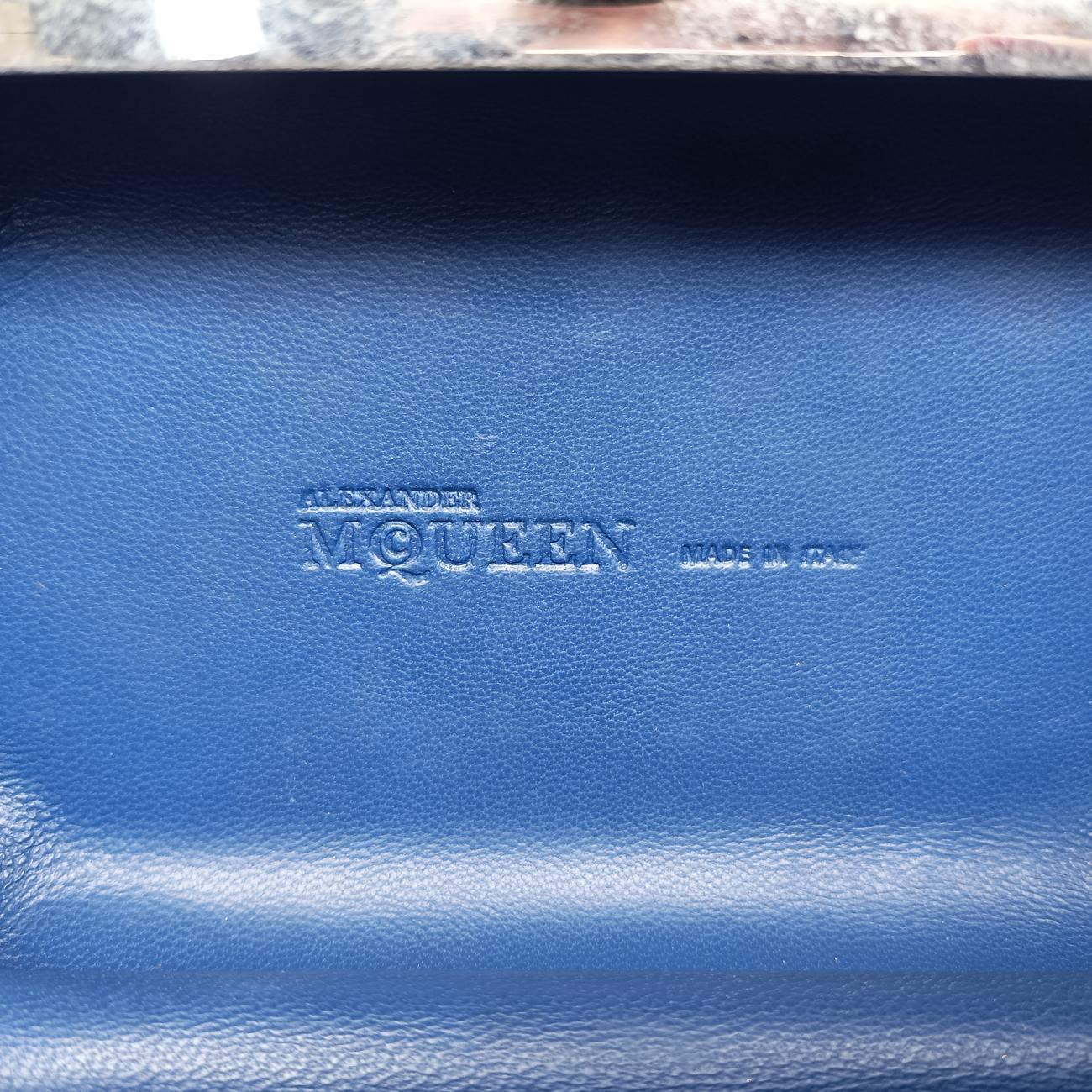 skull clutch Blue Suede×Denim 208024 000926