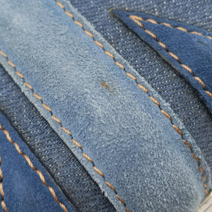 skull clutch Blue Suede×Denim 208024 000926