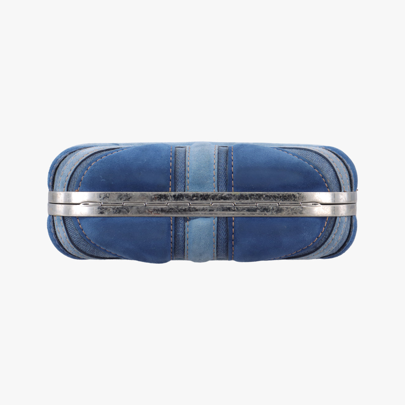 skull clutch Blue Suede×Denim 208024 000926