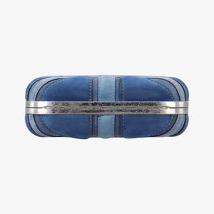 skull clutch Blue Suede×Denim 208024 000926