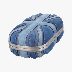skull clutch Blue Suede×Denim 208024 000926