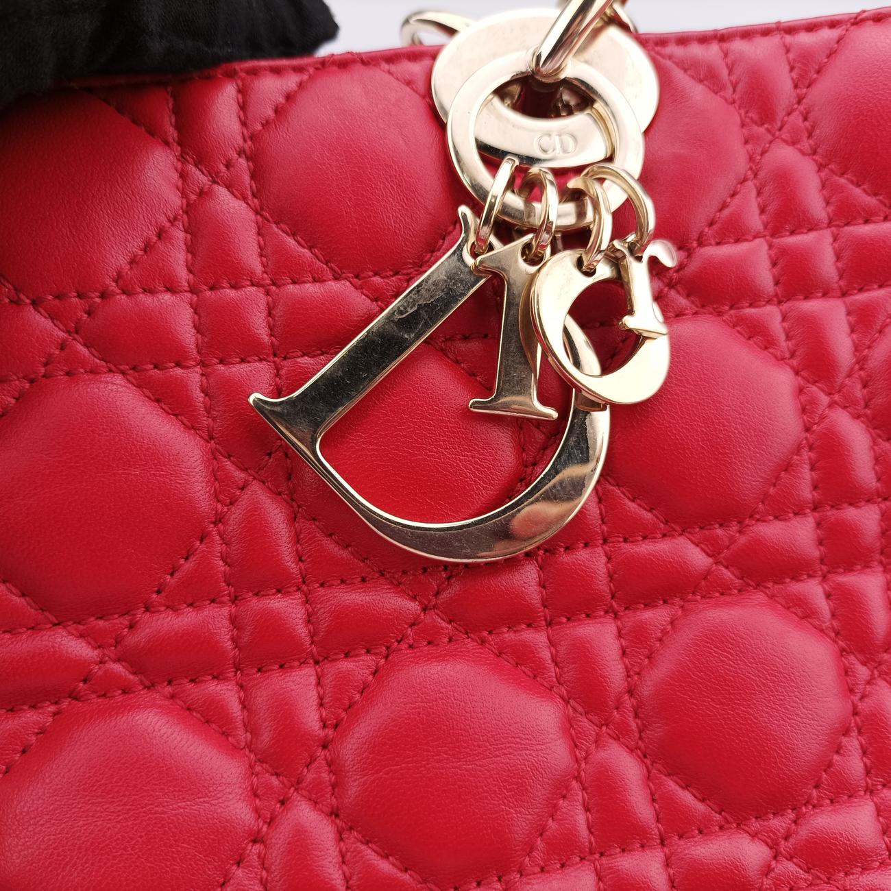 Cannage Dior Soft Shopping Red lambskin 01-BO-1103