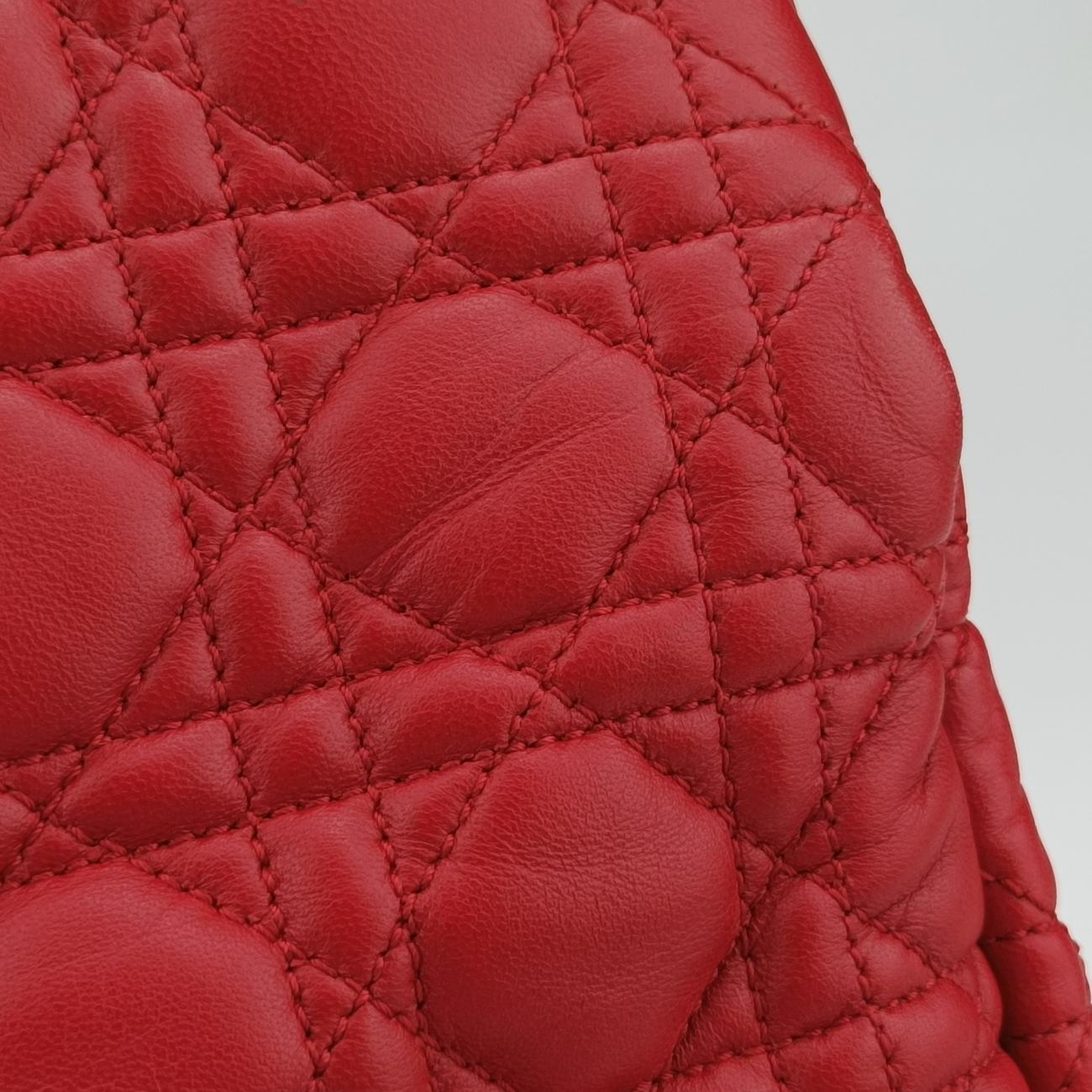 Cannage Dior Soft Shopping Red lambskin 01-BO-1103