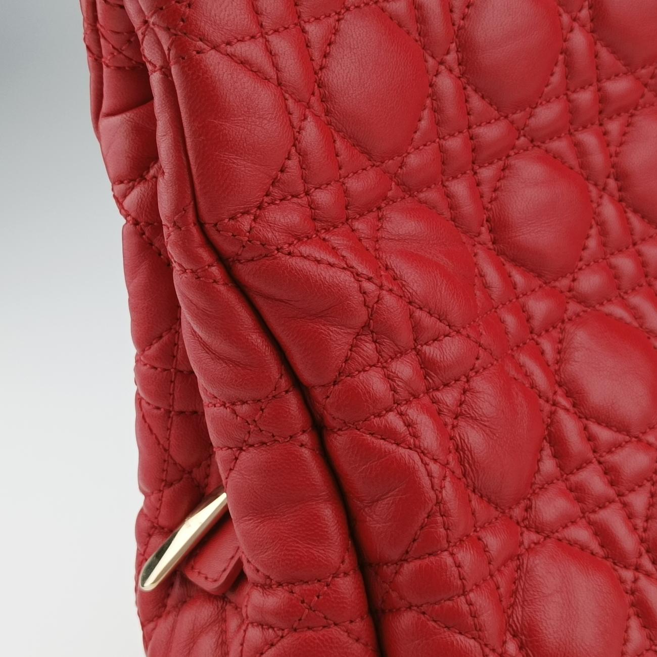 Cannage Dior Soft Shopping Red lambskin 01-BO-1103