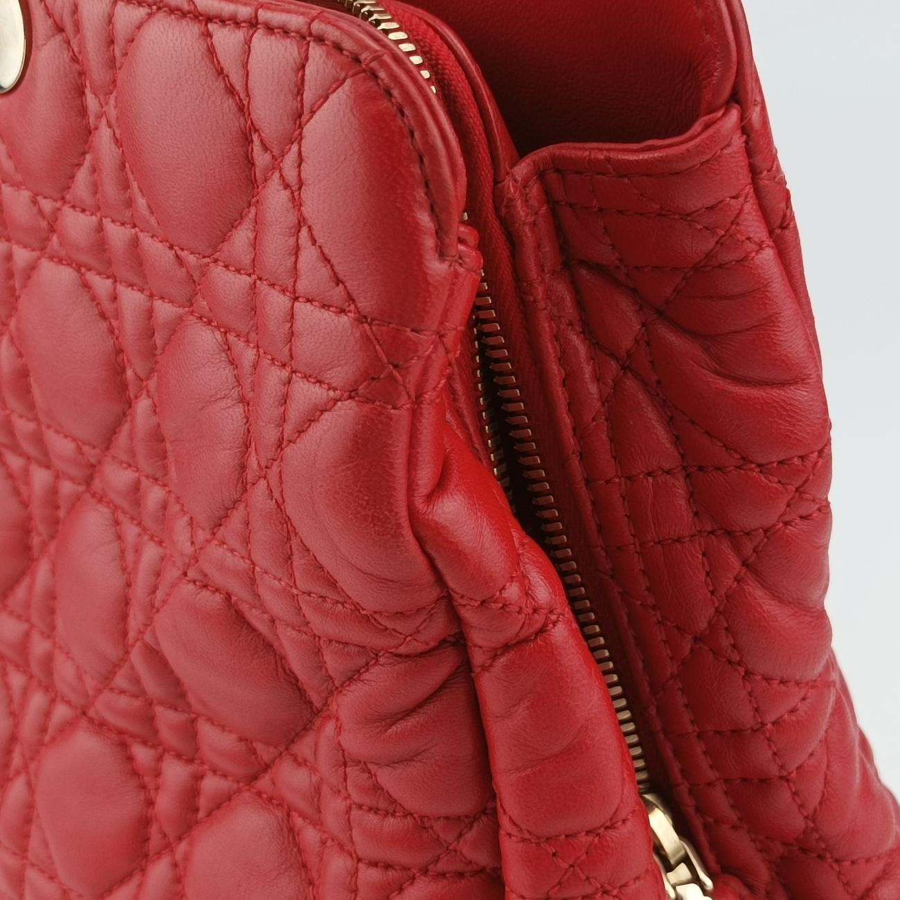 Cannage Dior Soft Shopping Red lambskin 01-BO-1103