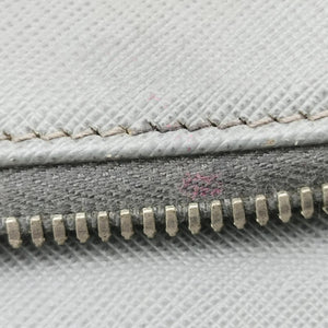 Triangle Logo Plate Grey Saffiano Leather 49