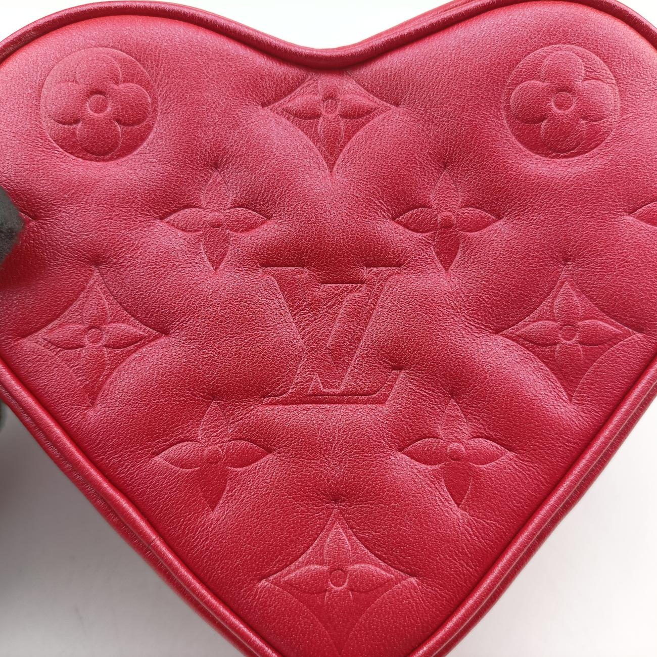 Heart on Chain Red Lambskin ICチップ