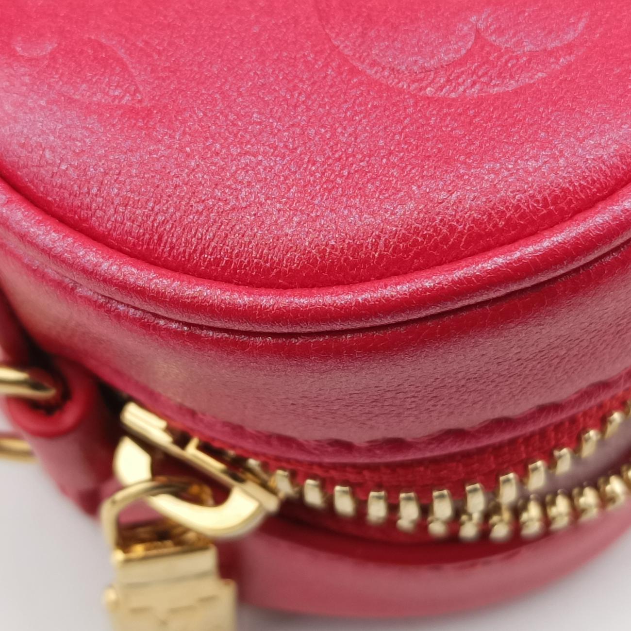 Heart on Chain Red Lambskin ICチップ