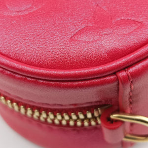 Heart on Chain Red Lambskin ICチップ