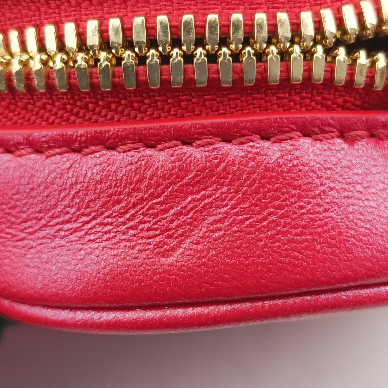 Heart on Chain Red Lambskin ICチップ
