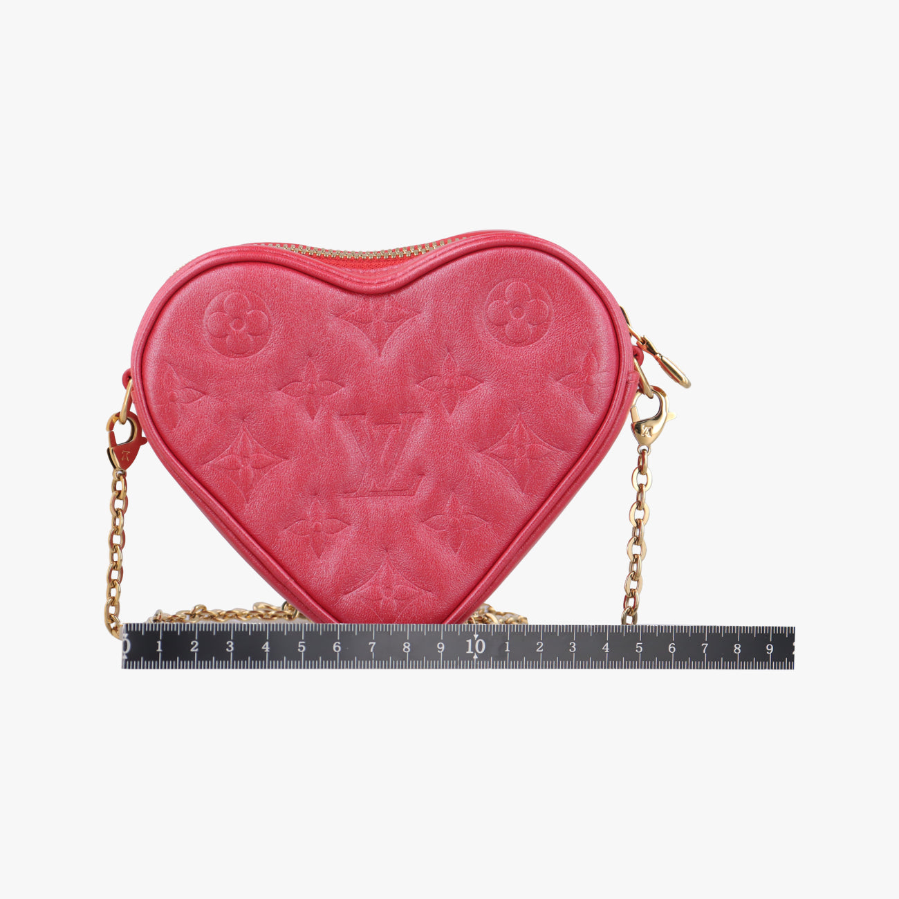 Heart on Chain Red Lambskin ICチップ