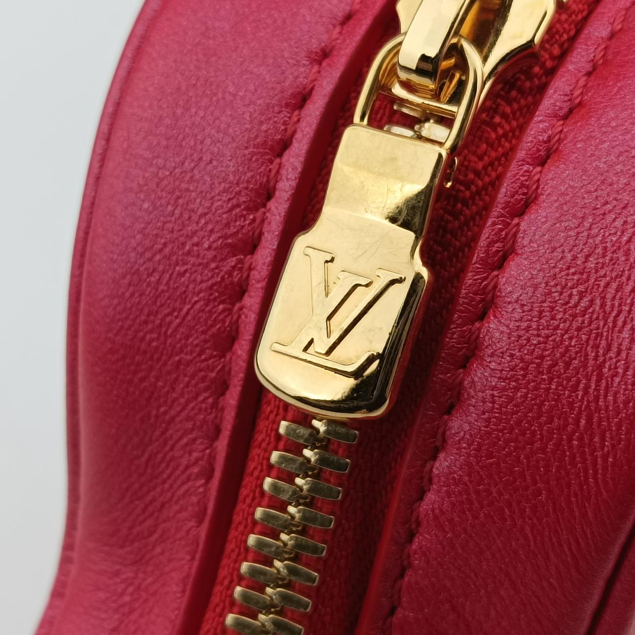 Heart on Chain Red Lambskin ICチップ