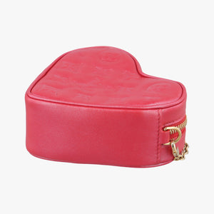 Heart on Chain Red Lambskin ICチップ