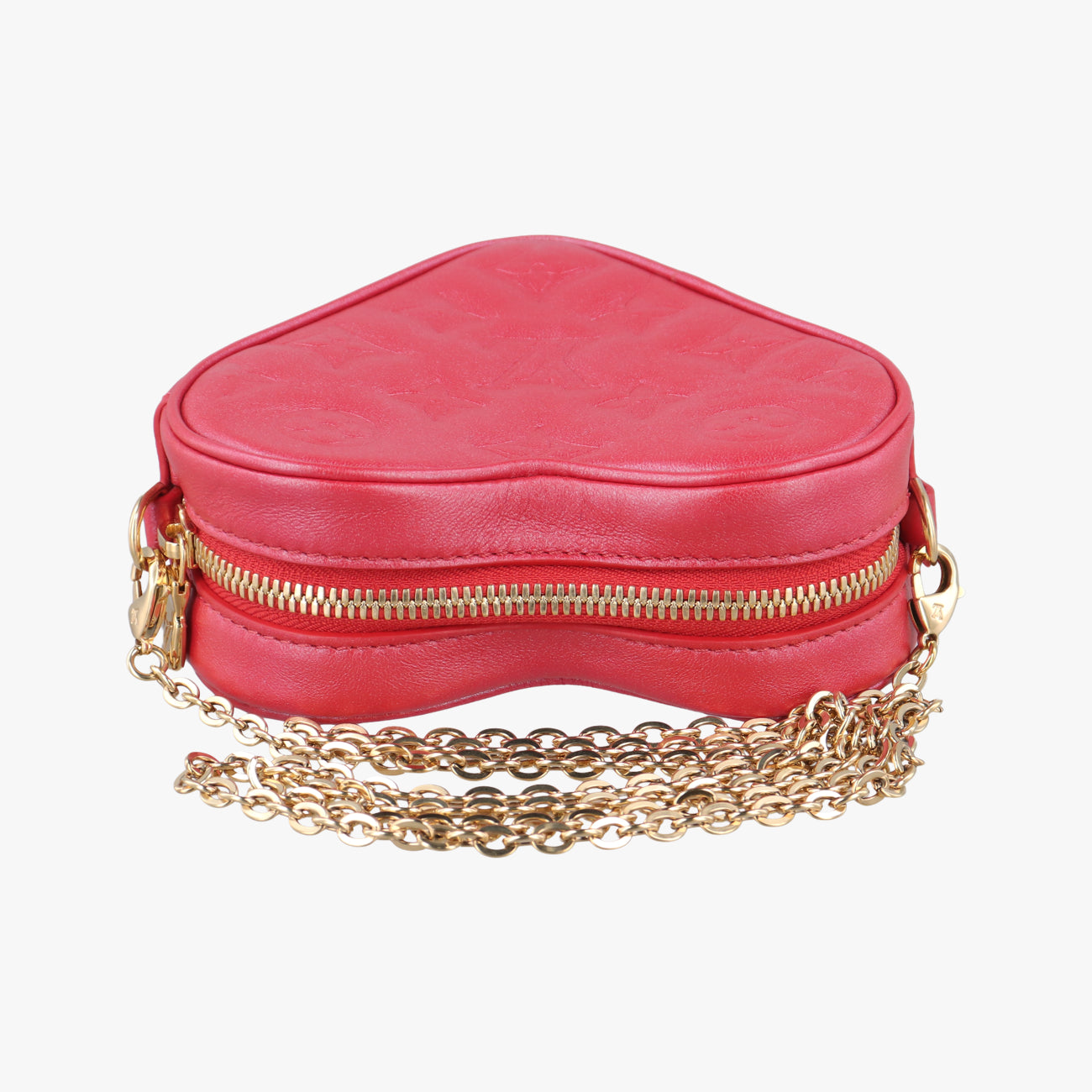 Heart on Chain Red Lambskin ICチップ