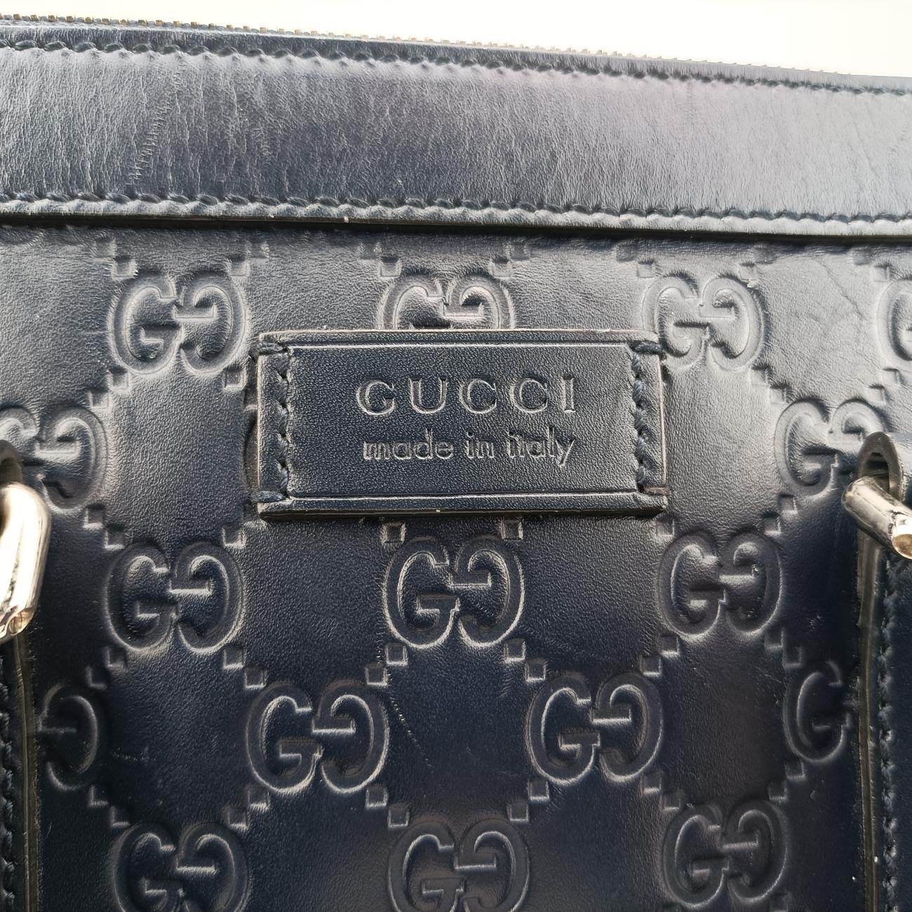 Guccissima Navy Leather B021456394