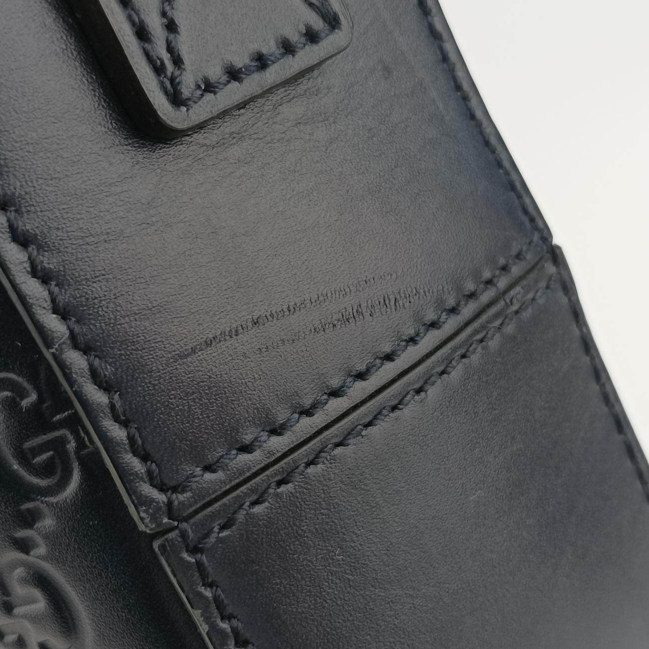 Guccissima Navy Leather B021456394