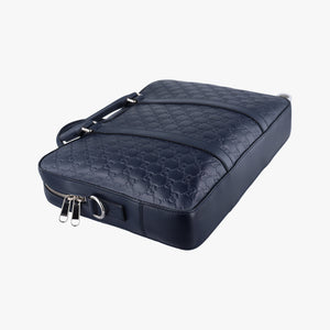 Guccissima Navy Leather B021456394