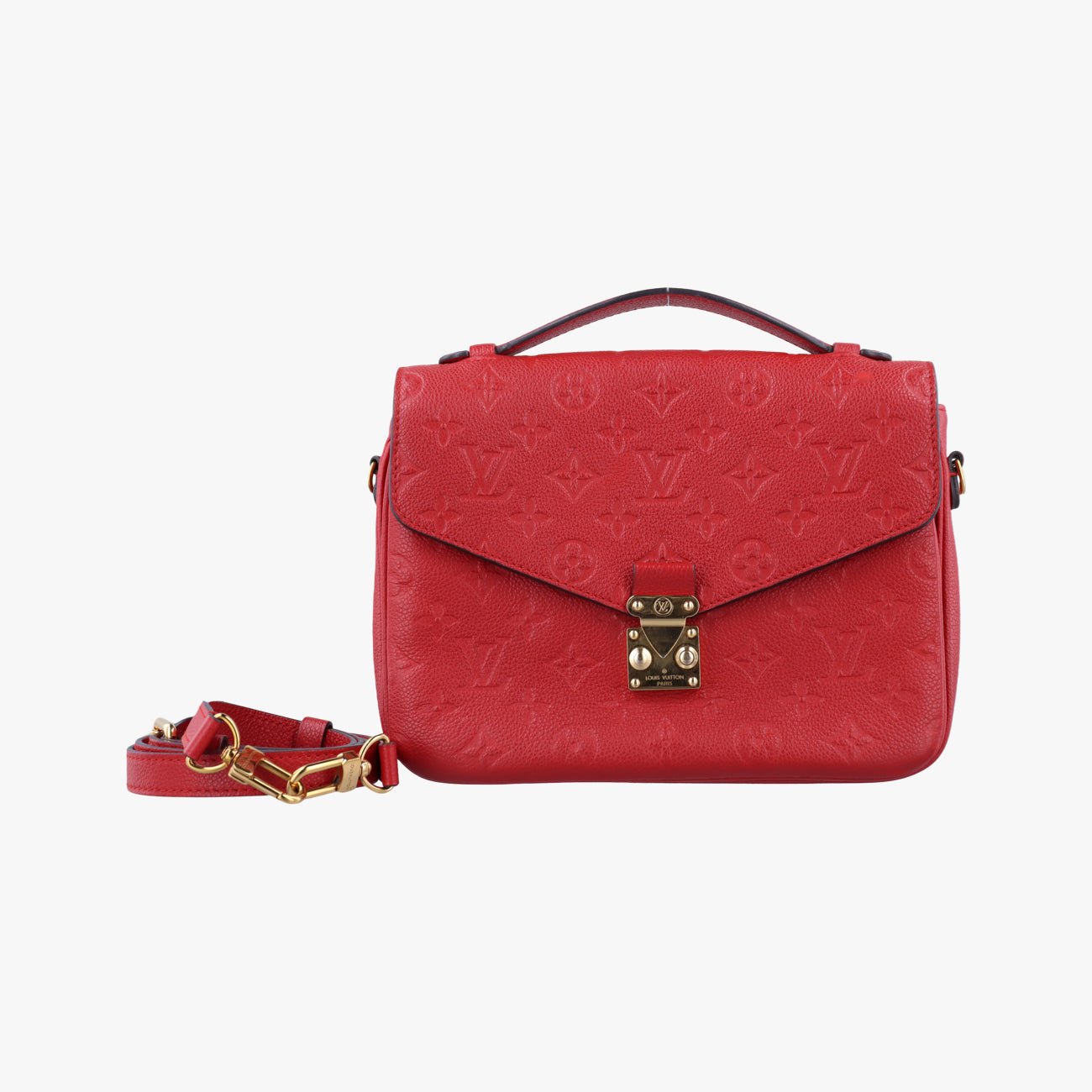 Pochette MéTIS MM Scarlet Red Monogram Empreinte AR4147 ICチップ
