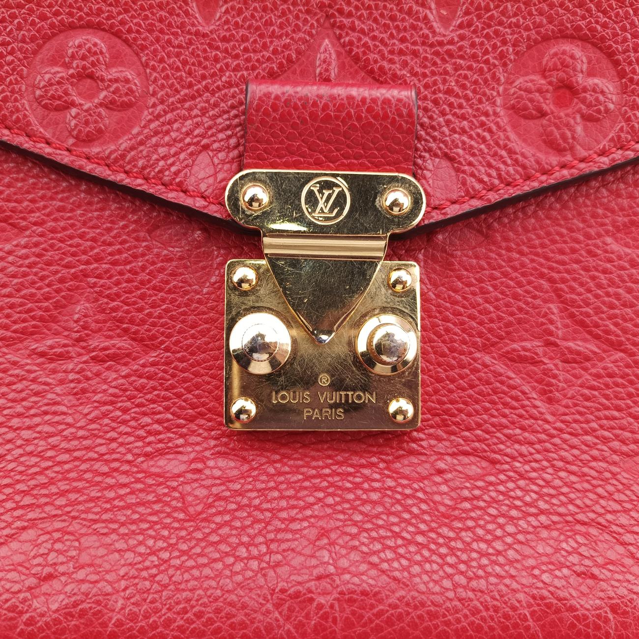 Pochette MéTIS MM Scarlet Red Monogram Empreinte AR4147 ICチップ