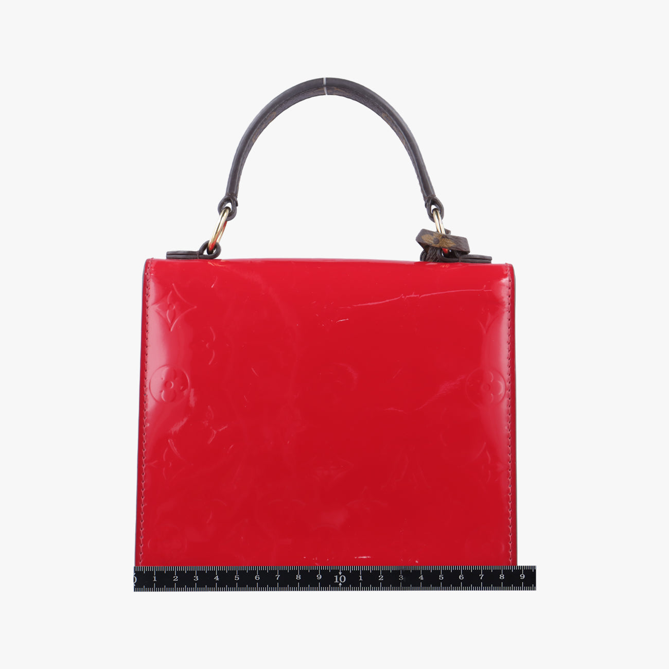 Spring street PM Scarlet Red Vernis×Leather×Monogram Canvas NZ1199