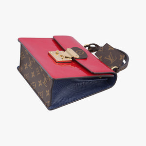 Spring street PM Scarlet Red Vernis×Leather×Monogram Canvas NZ1199