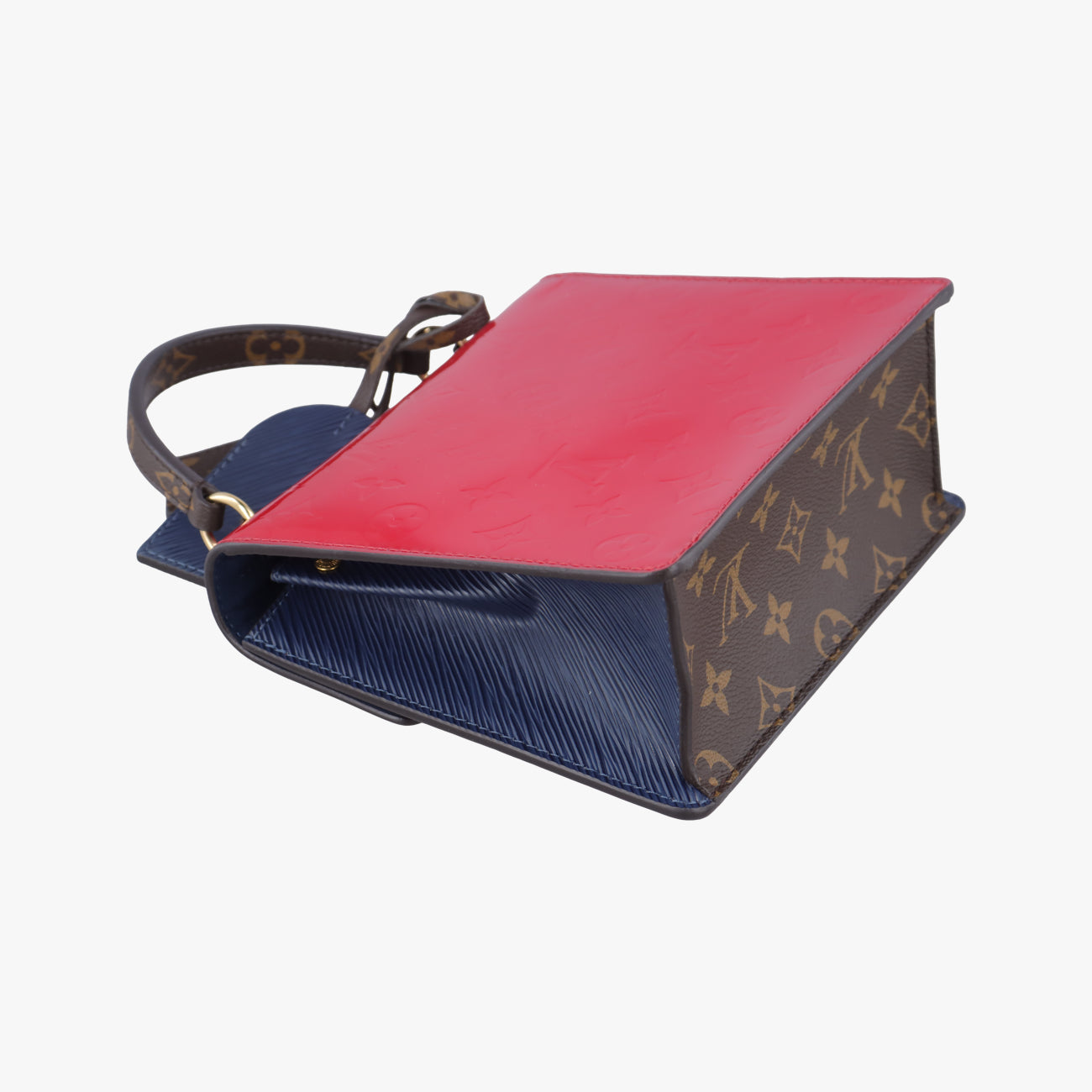 Spring street PM Scarlet Red Vernis×Leather×Monogram Canvas NZ1199