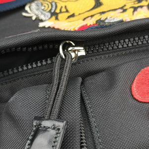 Embroidered Tiger Web Sherry Line Black×Multicolour Canvas F019941959