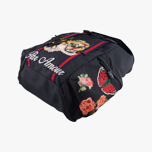Embroidered Tiger Web Sherry Line Black×Multicolour Canvas F019941959