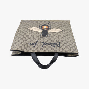 GG Supreme Bee Brown PVC coated canvas B022787661