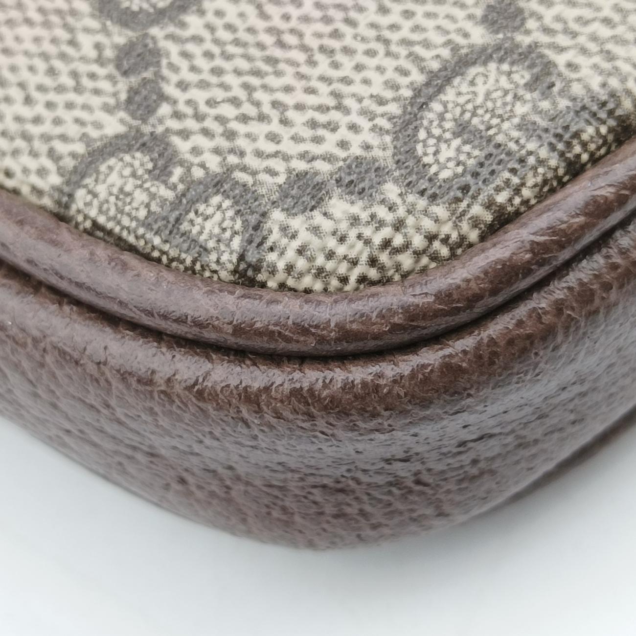 Ophidia Brown×green×red PVC coated canvas x leather