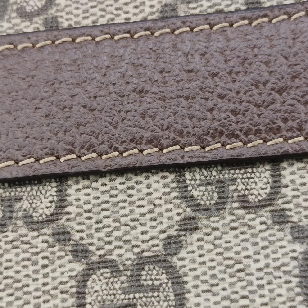 Ophidia Brown×green×red PVC coated canvas x leather