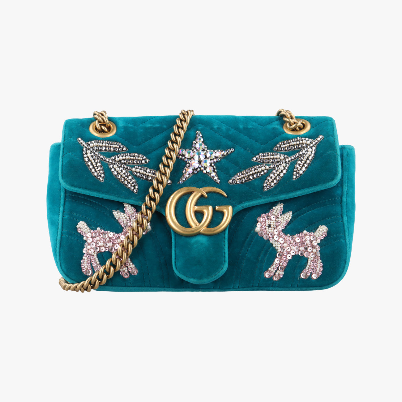 GG Marmont Blue velour C025368068