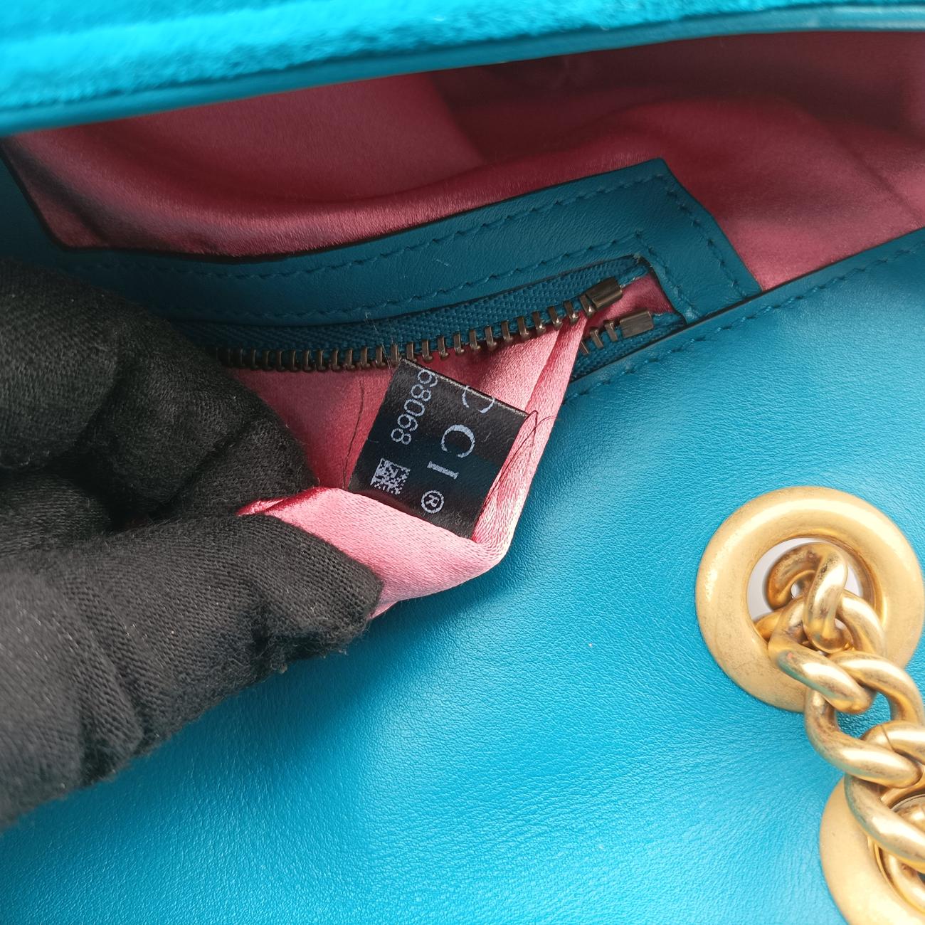 GG Marmont Blue velour C025368068