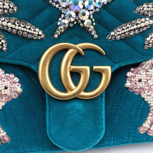 GG Marmont Blue velour C025368068