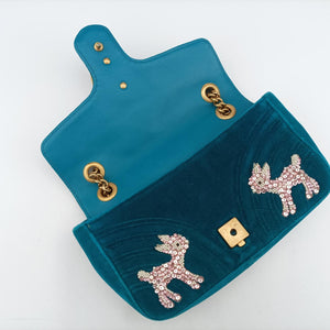 GG Marmont Blue velour C025368068