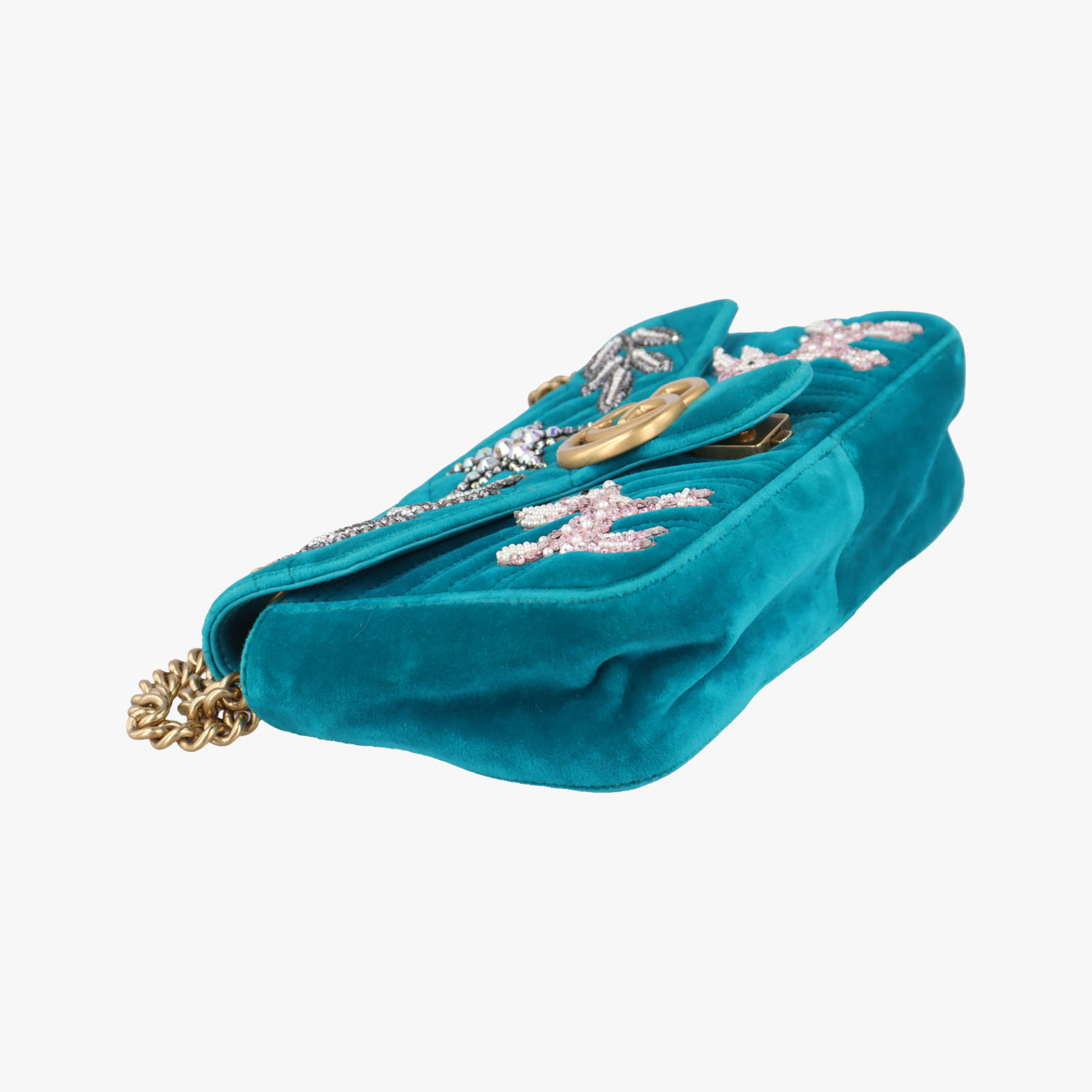 GG Marmont Blue velour C025368068