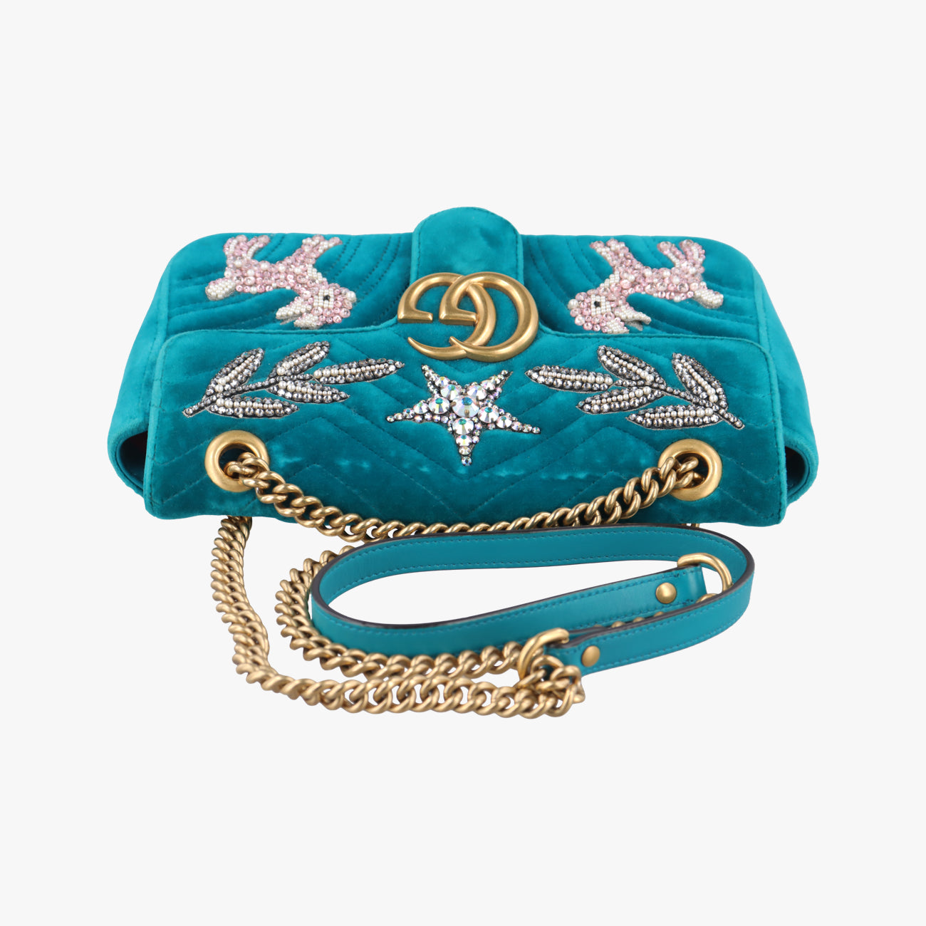 GG Marmont Blue velour C025368068