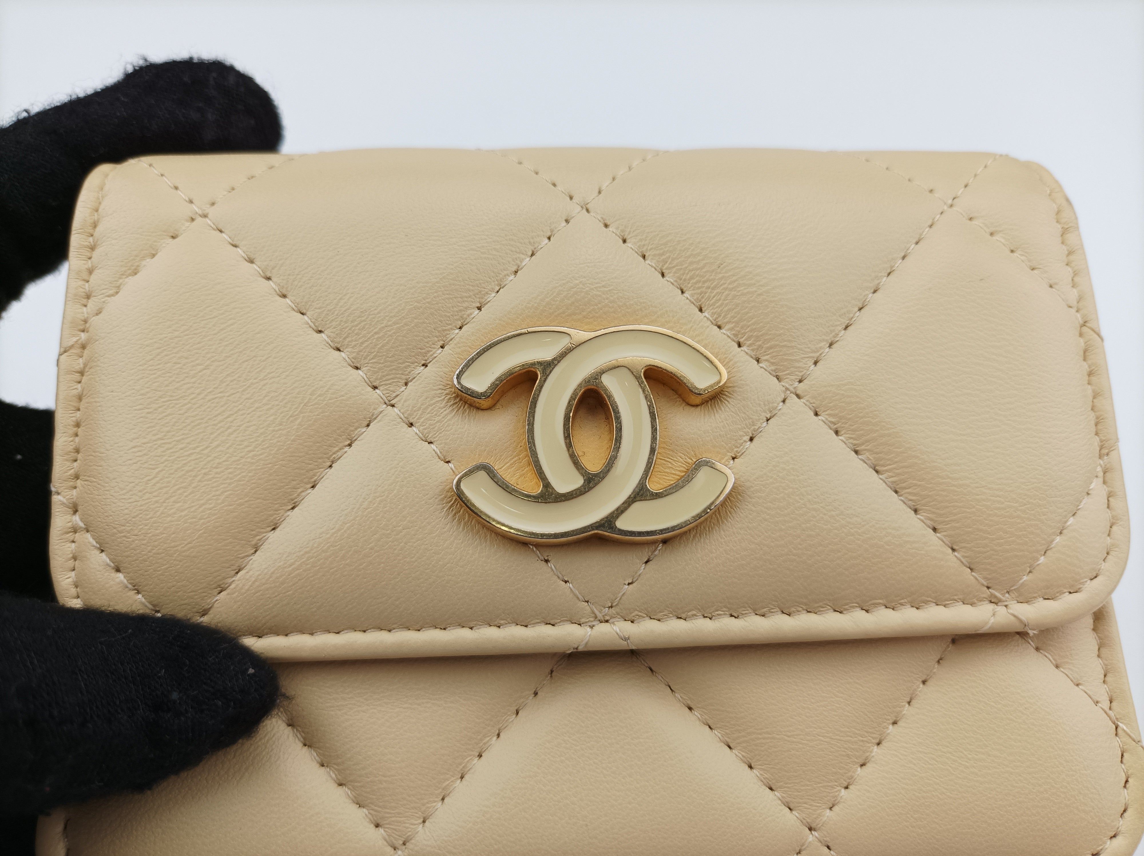 TRENDY CC Flap Yellow lambskin 31890979