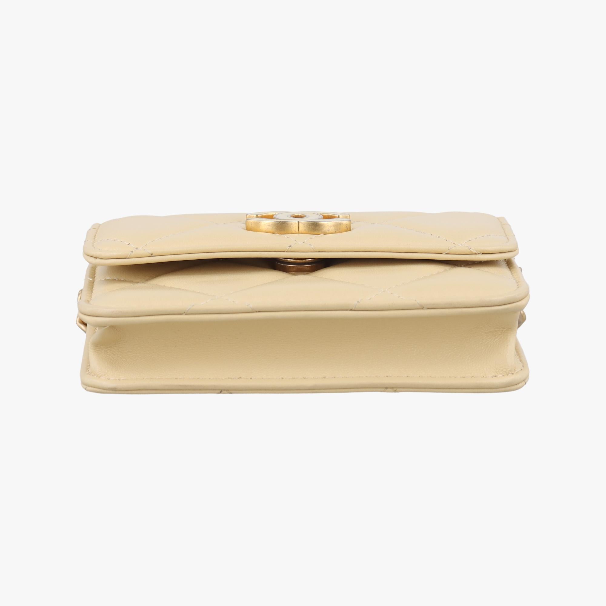 TRENDY CC Flap Yellow lambskin 31890979