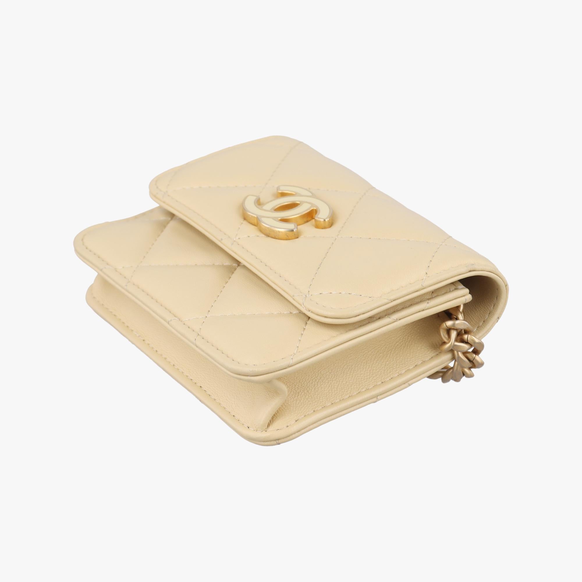 TRENDY CC Flap Yellow lambskin 31890979