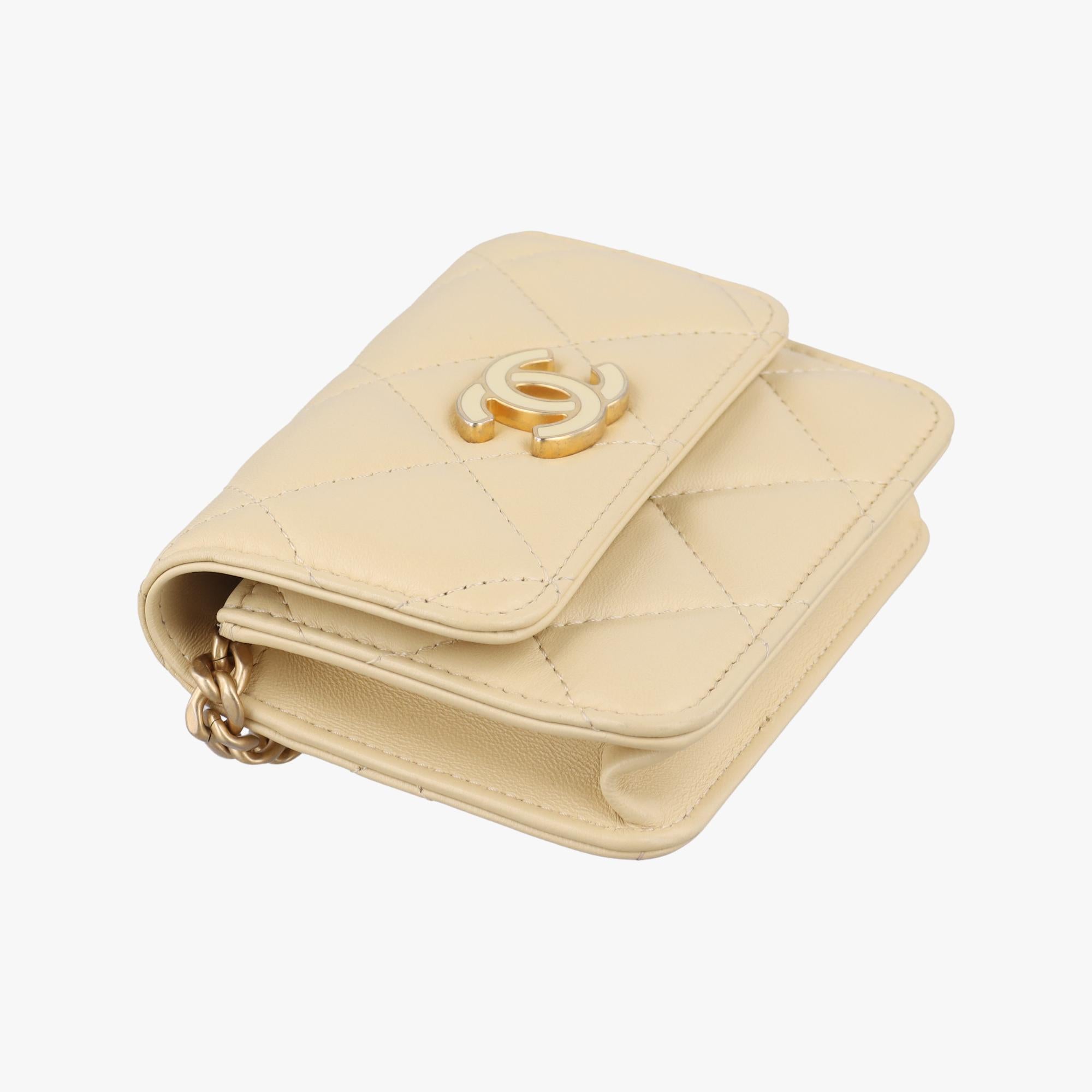 TRENDY CC Flap Yellow lambskin 31890979