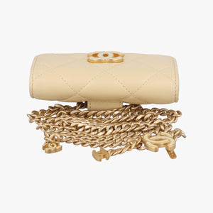 TRENDY CC Flap Yellow lambskin 31890979